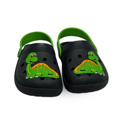 babuche fechado preto dino verde