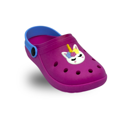 babuche fechado gato unicornio rosa