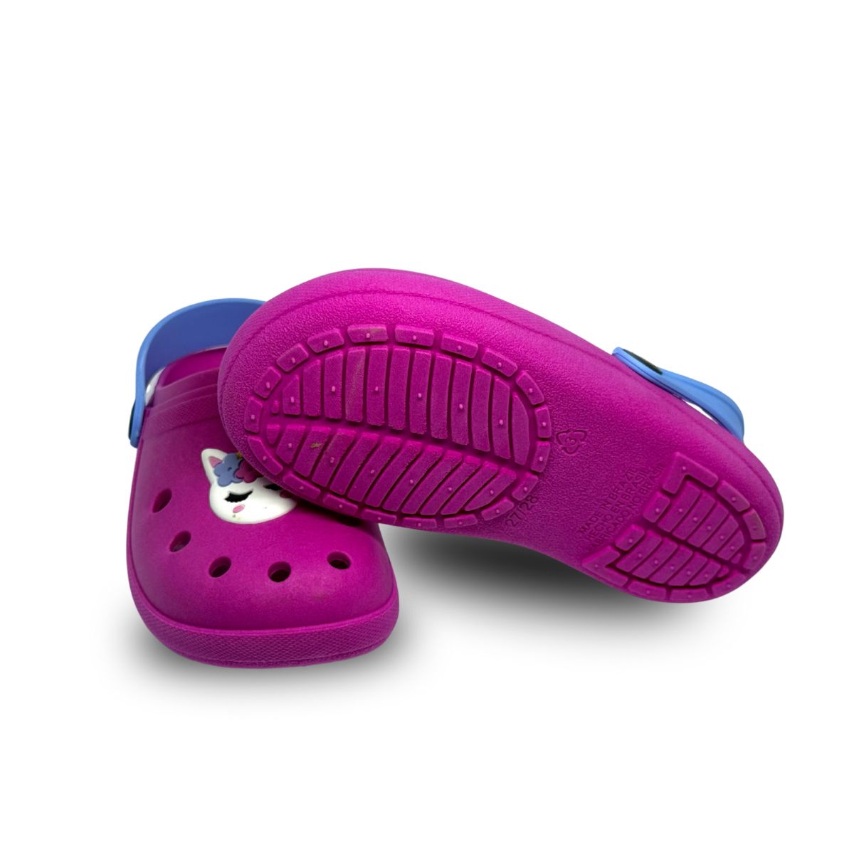 babuche fechado gato unicornio rosa