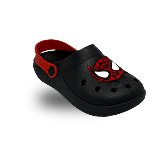 babuche fechado preto homen aranha