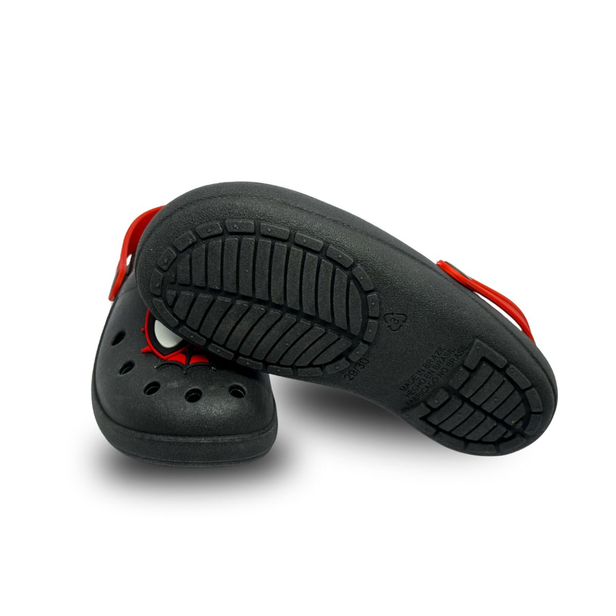 babuche fechado preto homen aranha