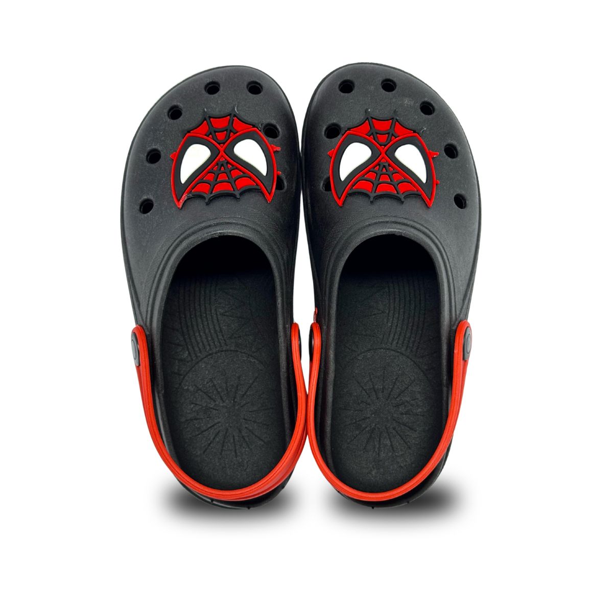 babuche fechado preto homen aranha