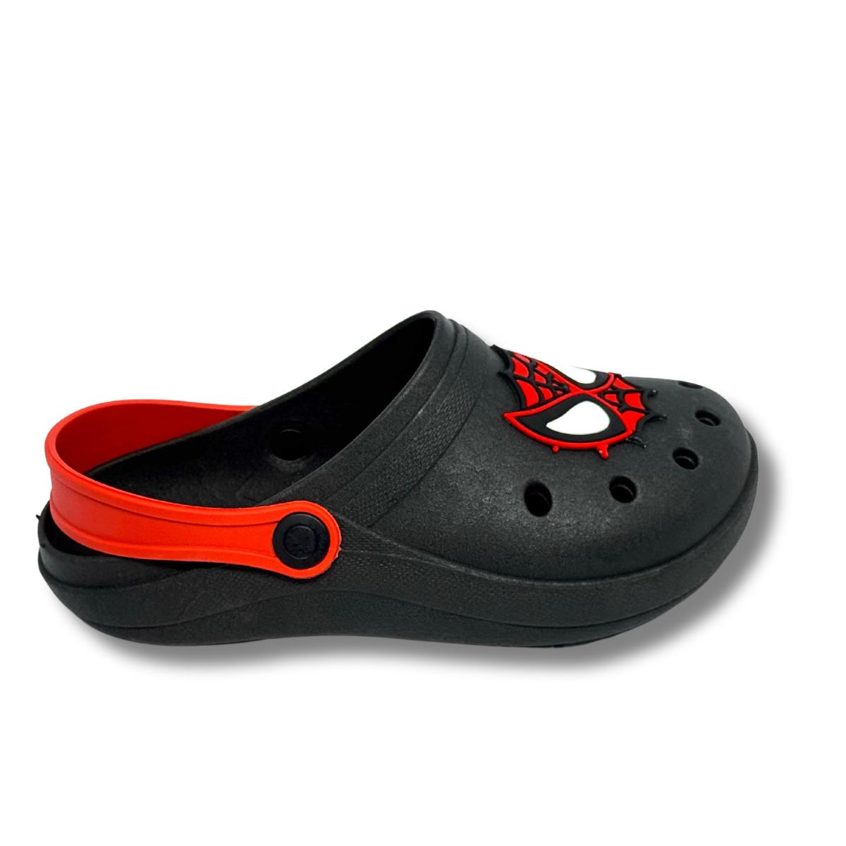 babuche fechado preto homen aranha