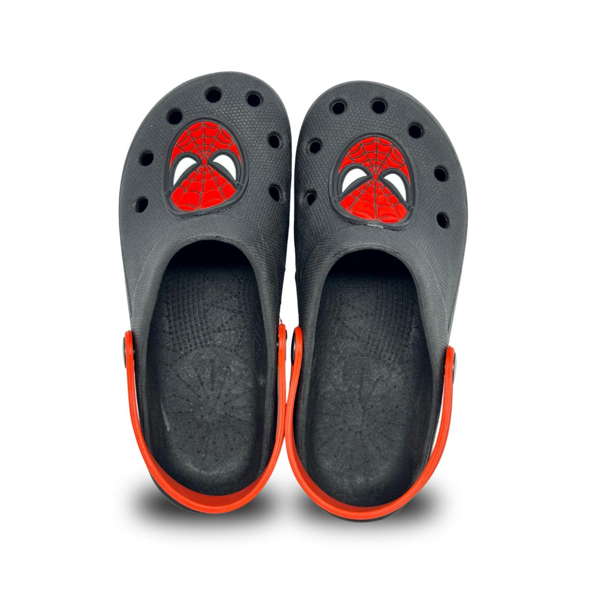 babuche homem aranha preto