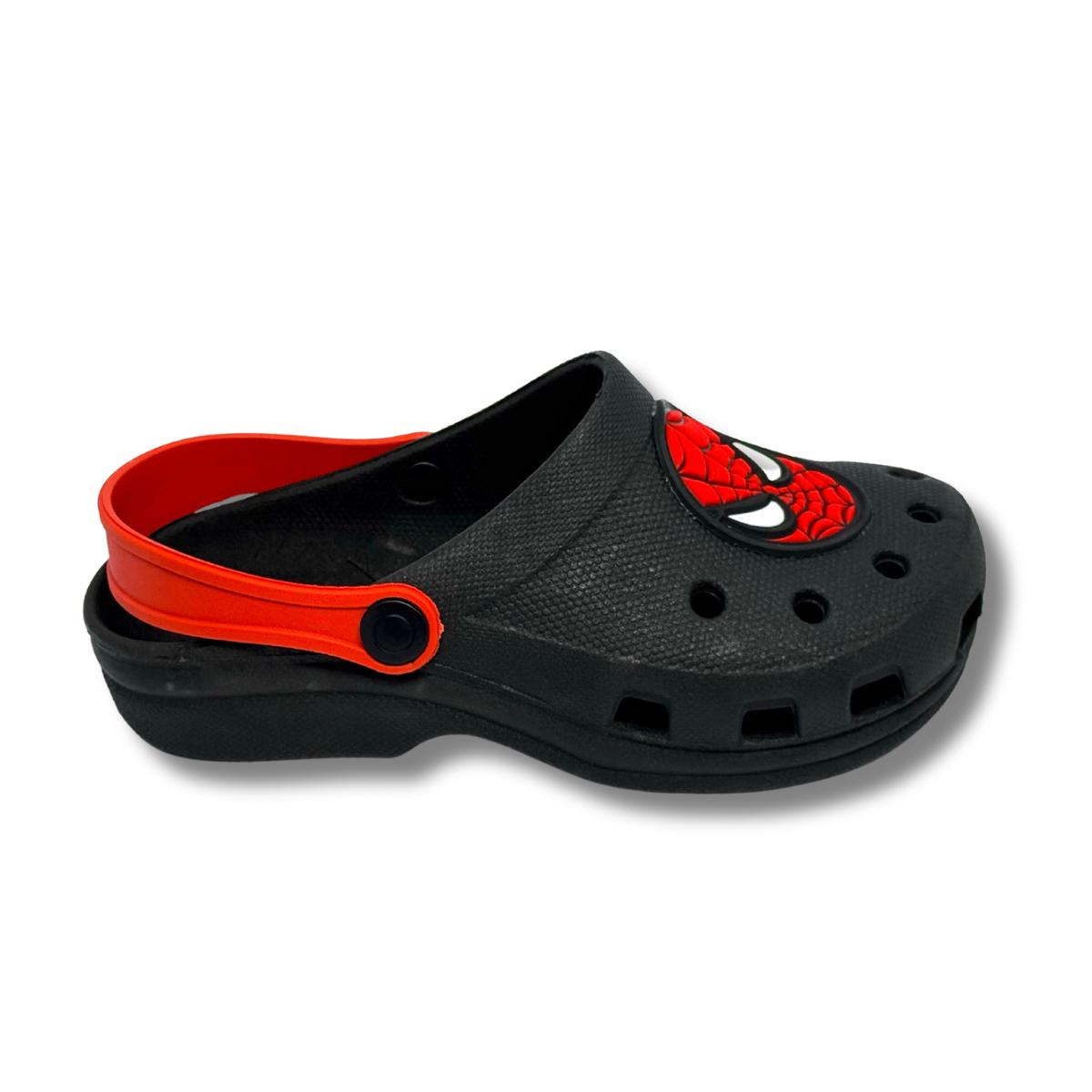 babuche homem aranha preto