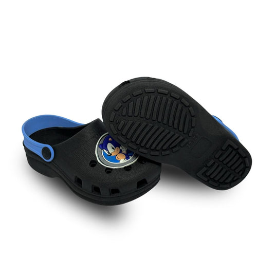 babuche sonic preto/azul