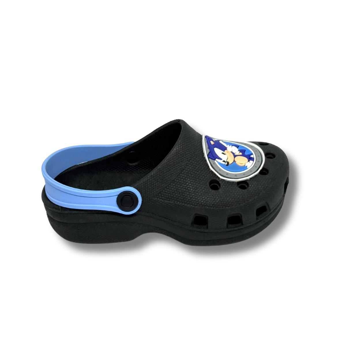 babuche sonic preto/azul