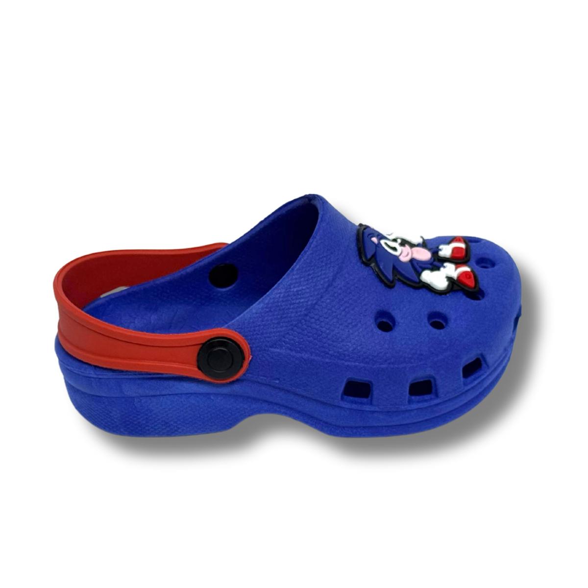 babuche sonic azul/vermelho