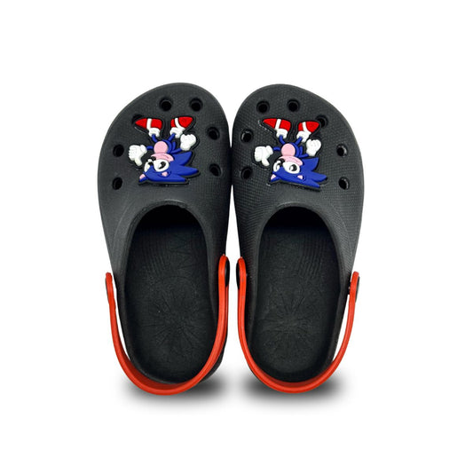 babuche sonic preto/vermelho