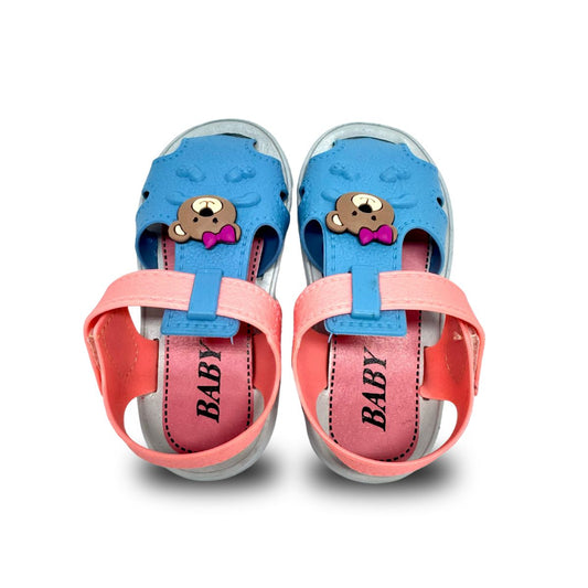 sandalia couro feminno azul