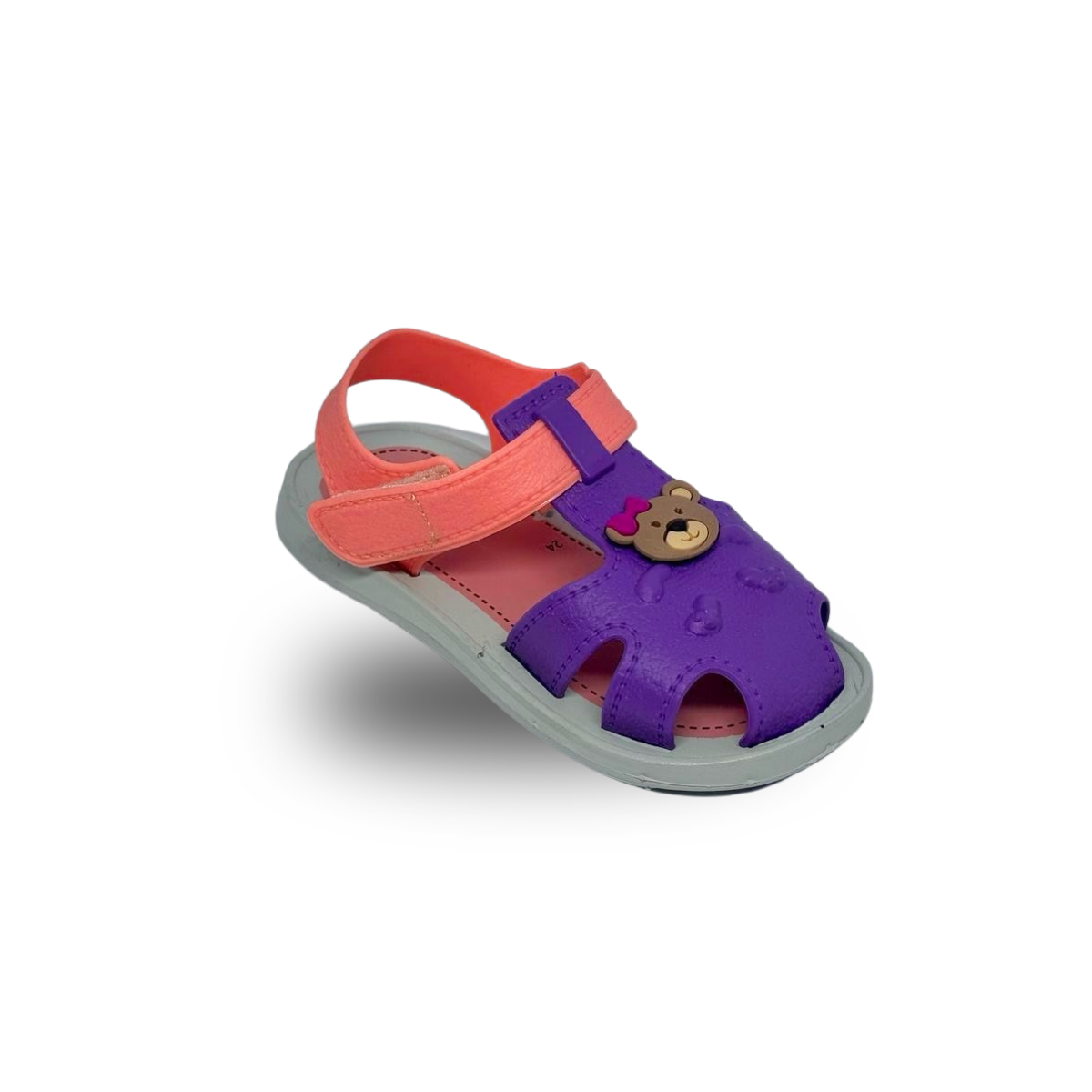 sandalia couro feminno lilas