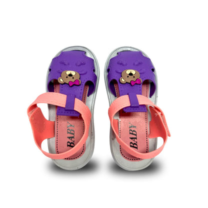 sandalia couro feminno lilas