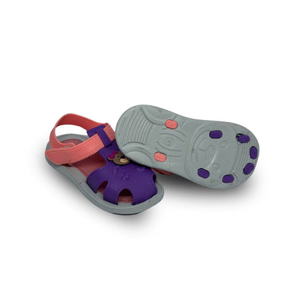 sandalia couro feminno lilas