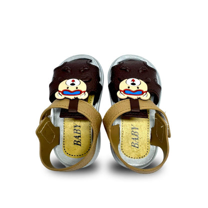 sandalia couro masculina marrom