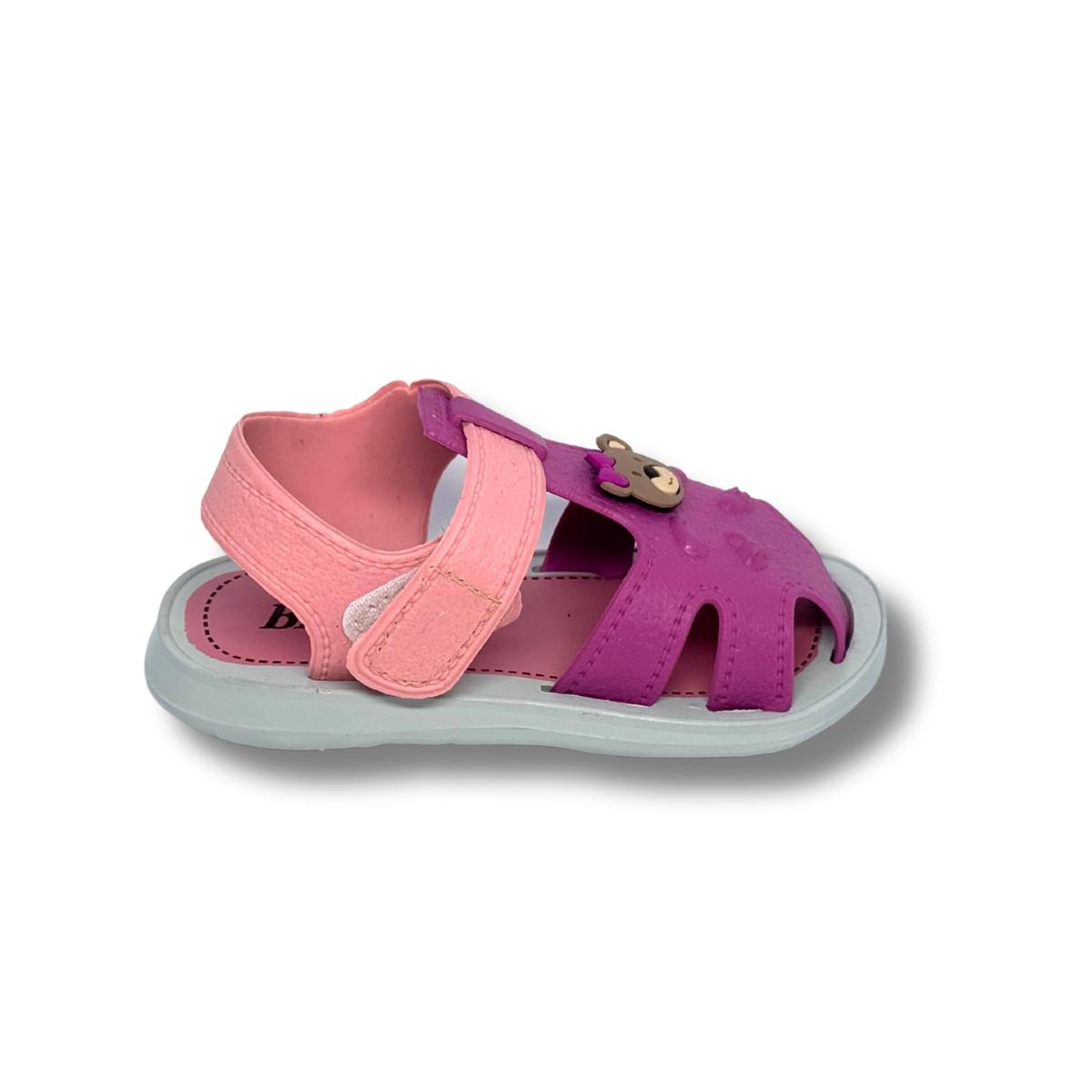 sandalia couro feminno pink
