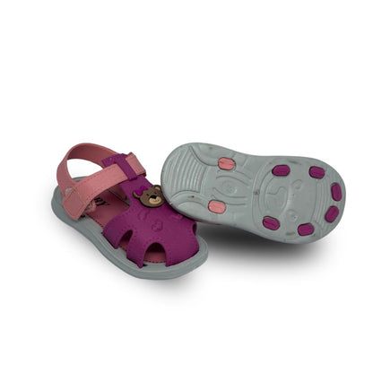 sandalia couro feminno pink