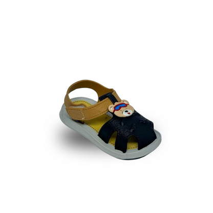 sandalia couro masculina preto