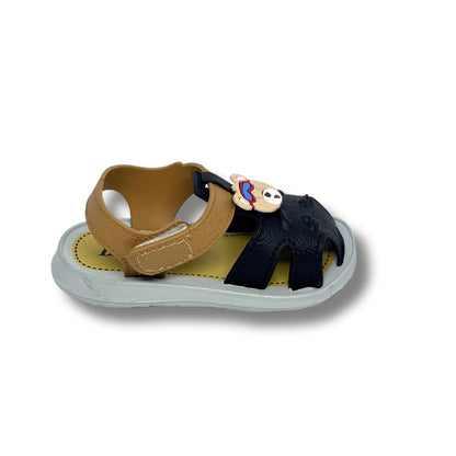 sandalia couro masculina preto