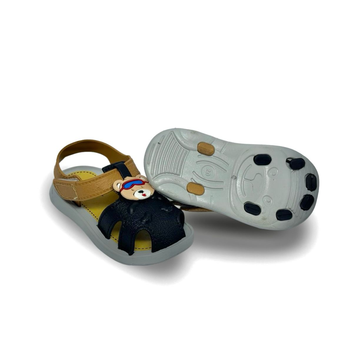 sandalia couro masculina preto