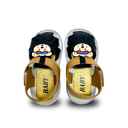 sandalia couro masculina preto